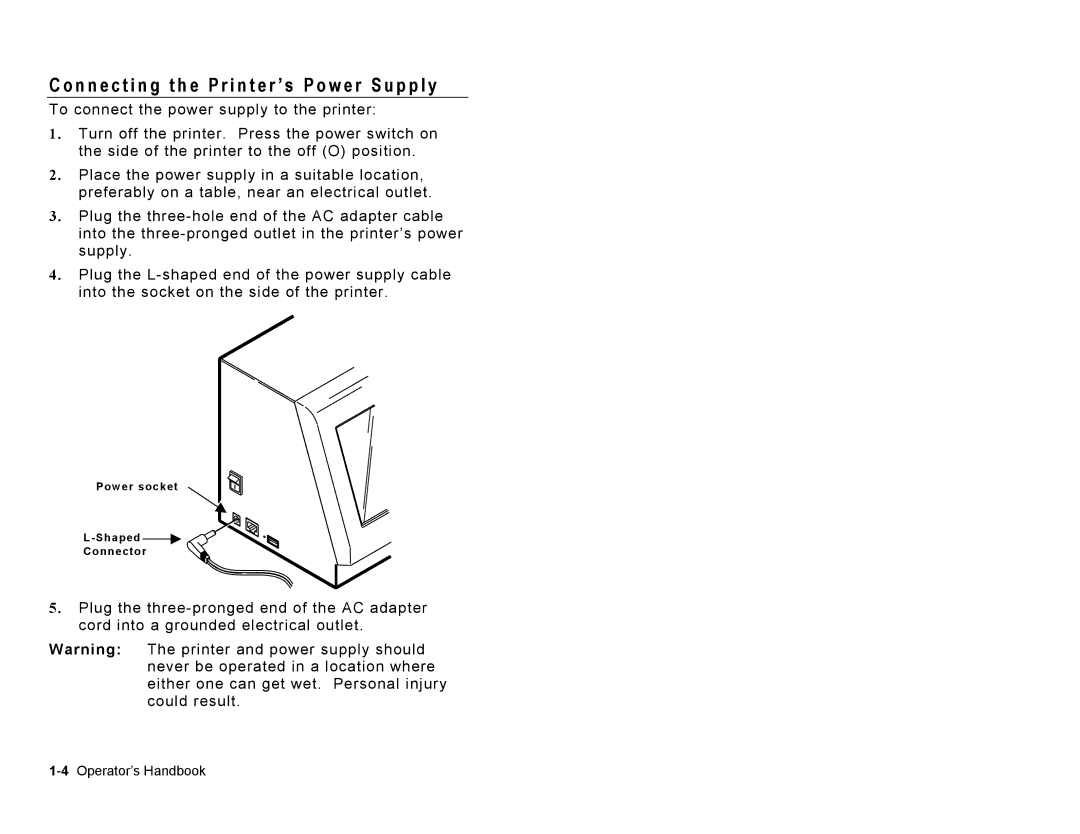 Paxar 9415 manual 4Operator’s Handbook 