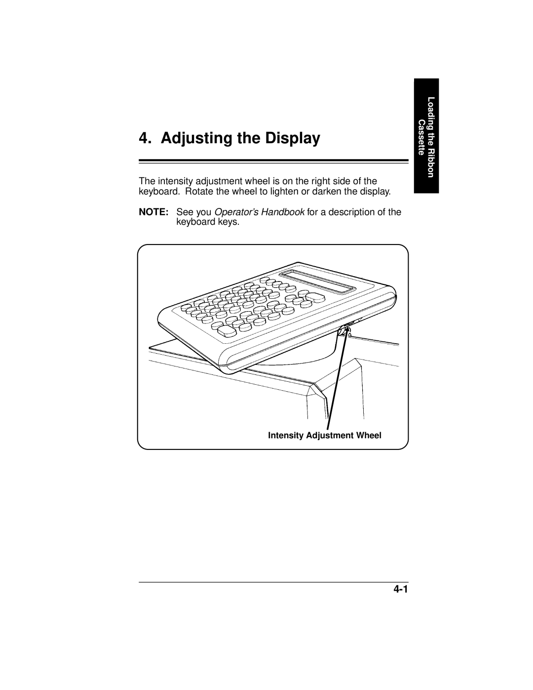 Paxar 9445 manual Adjusting the Display 