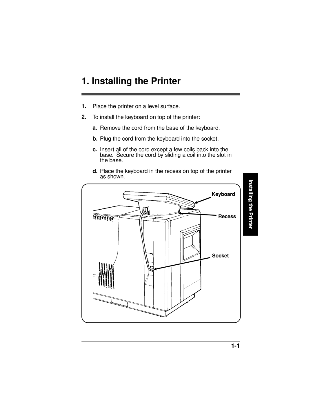 Paxar 9445 manual Installing the Printer 
