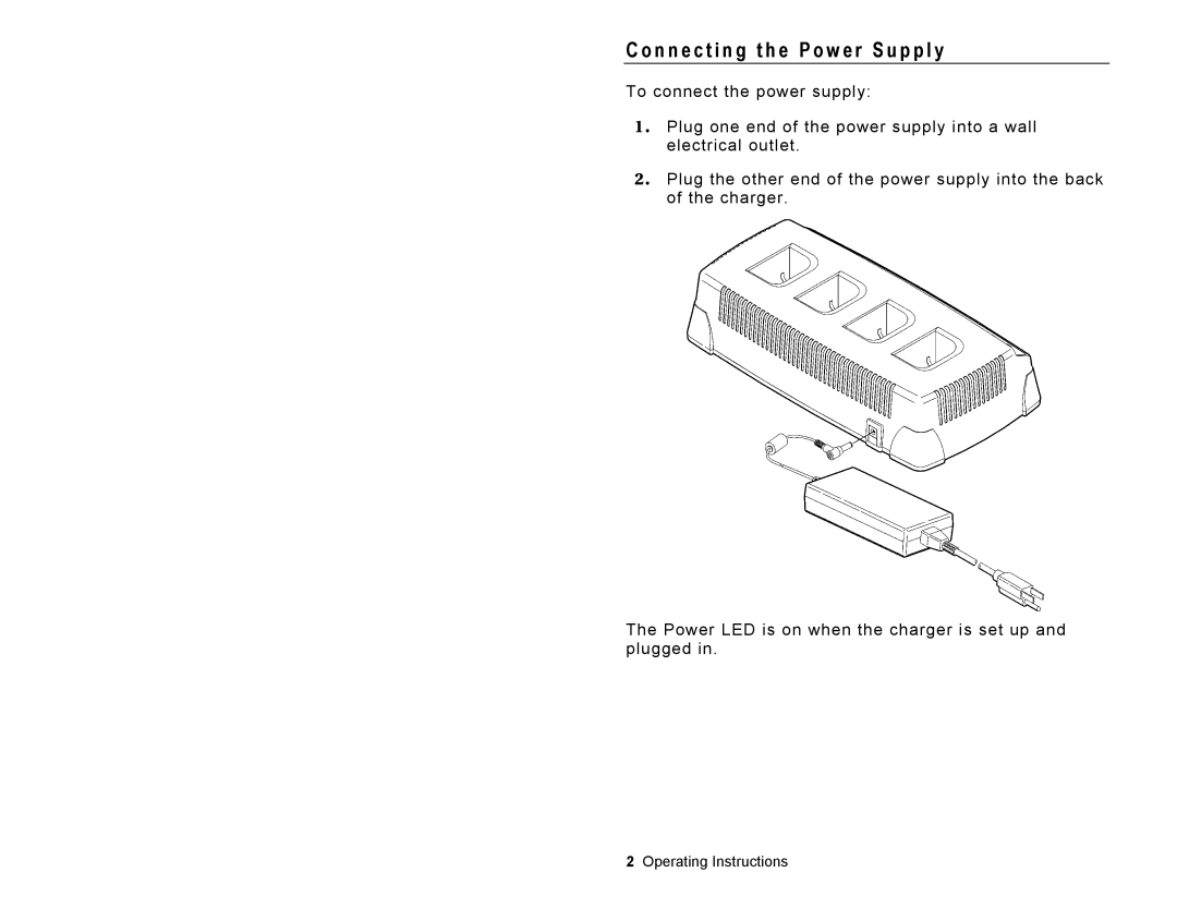 Paxar 9460 operating instructions N n e c t i n g t h e P o w e r S u p p l y 