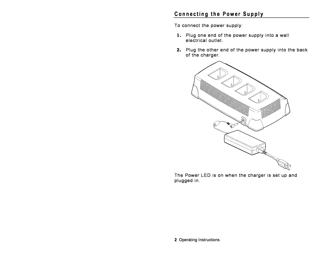 Paxar 9460 C o n n e c t i n g t h e P o w e r S u p p l y, To connect the power supply, Operating Instructions 