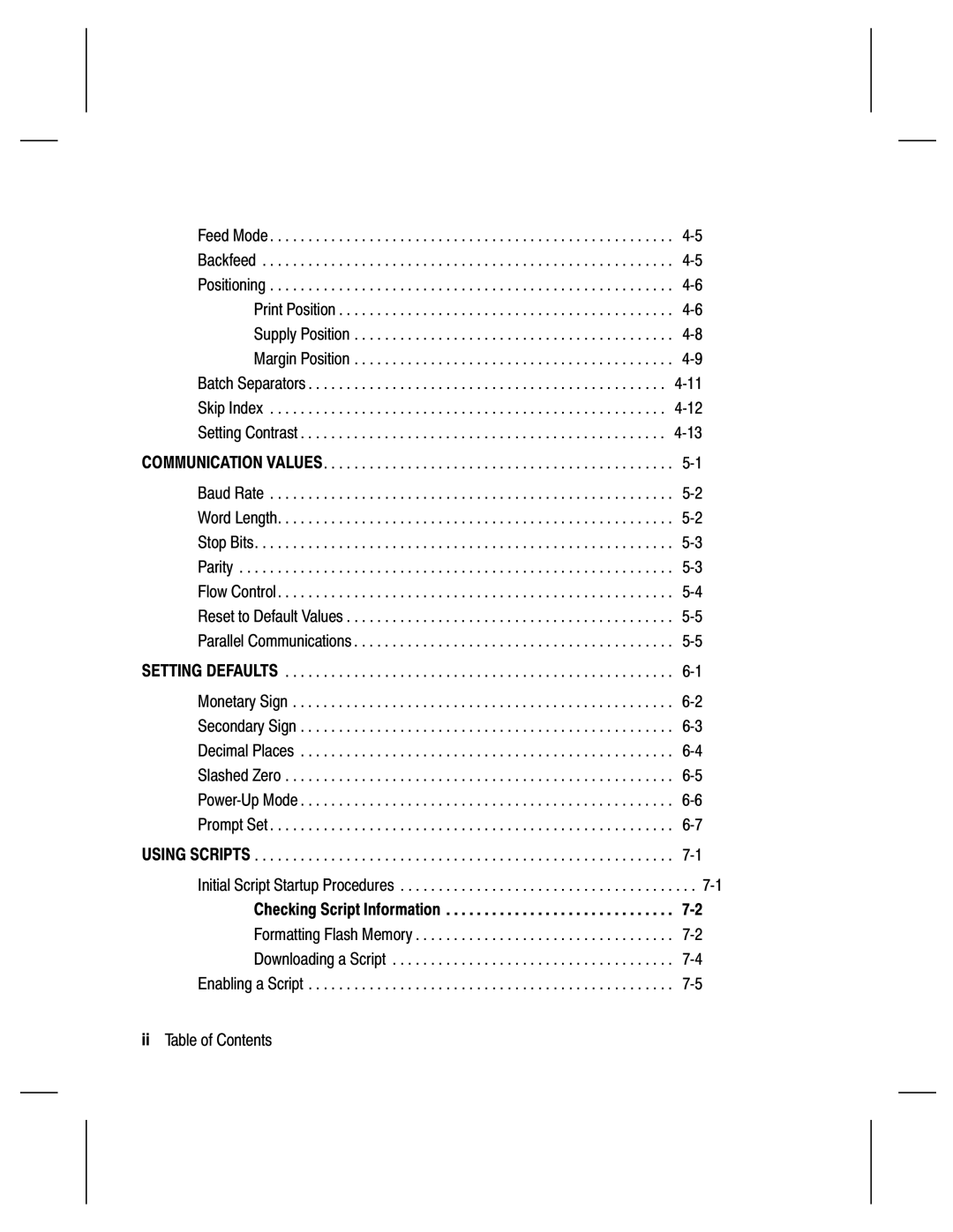 Paxar 9800 Series manual Checking Script Information 