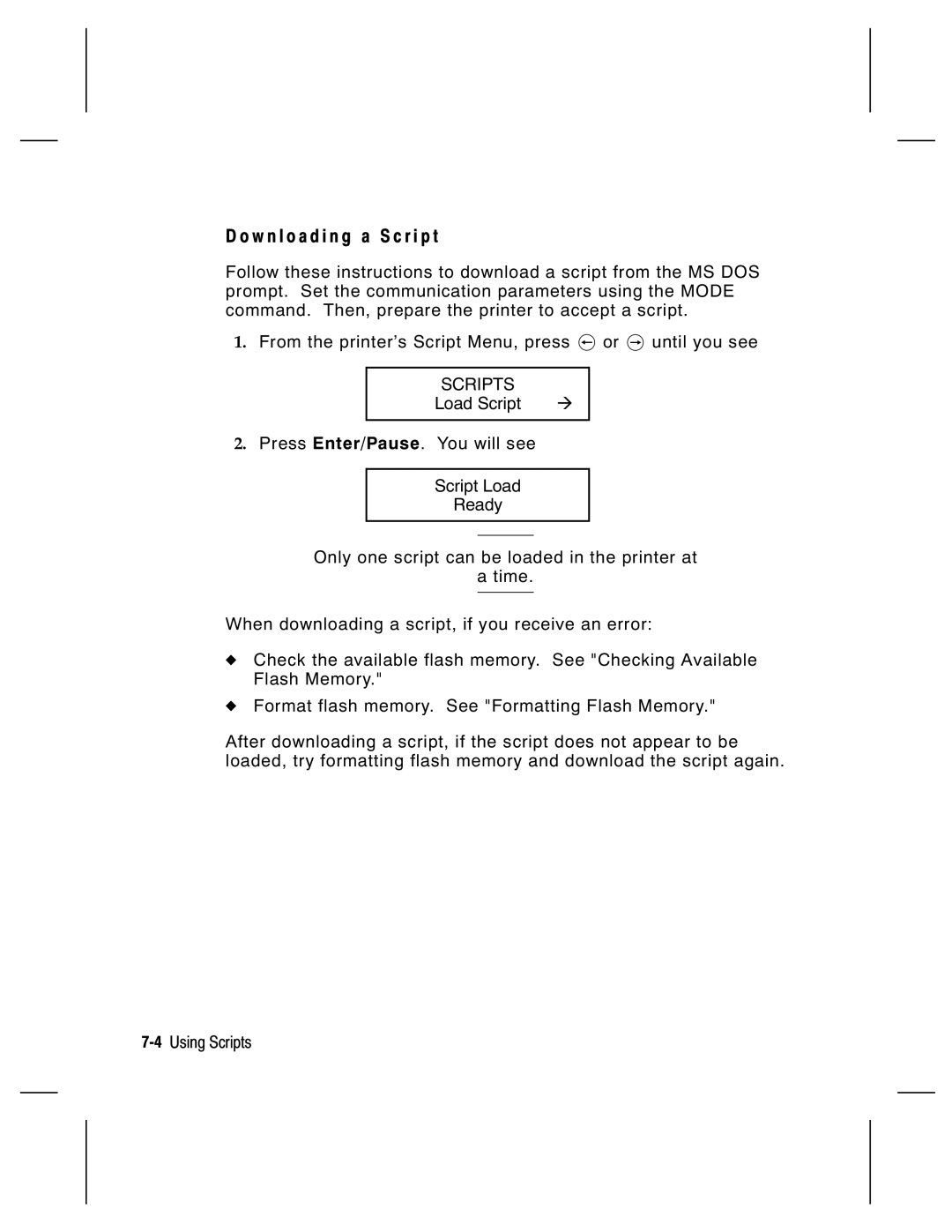 Paxar 9800 Series manual W n l o a d i n g a S c r i p t 