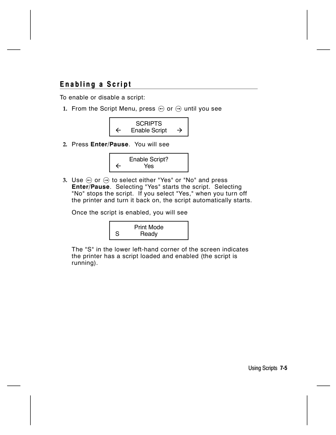 Paxar 9800 Series manual A b l i n g a S c r i p t, Scripts 