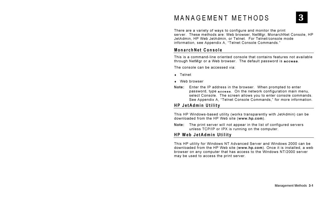 Paxar 9825 operating instructions N a G E M E N T M E T H O D S, N a r c h N e t C o n s o l e 