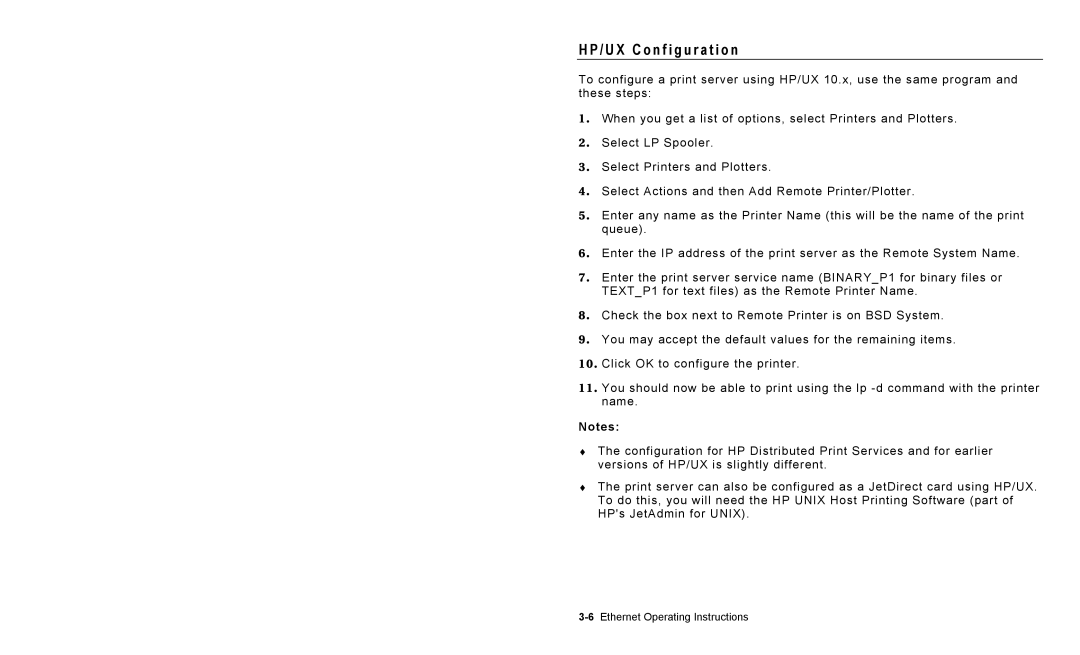 Paxar 9825 operating instructions U X C o n f i g u r a t i o n 