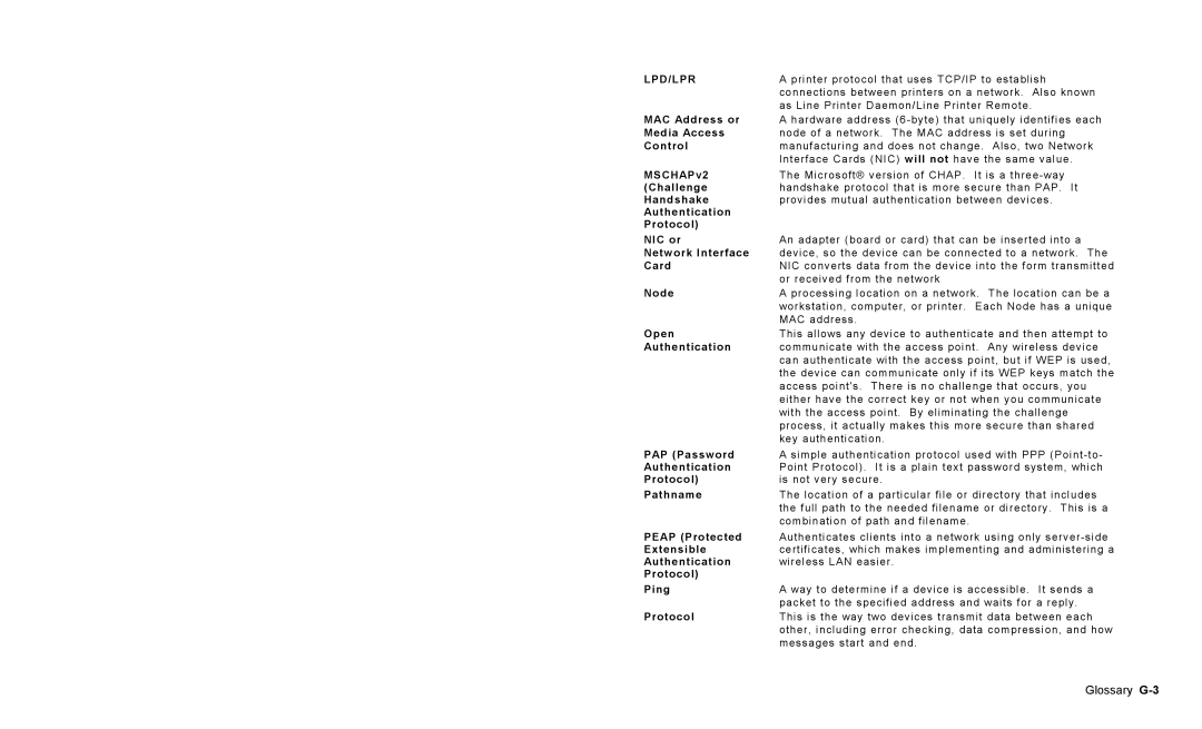 Paxar 9825 operating instructions Glossary G-3 