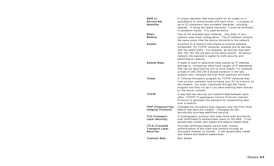 Paxar 9825 operating instructions Glossary G-5 