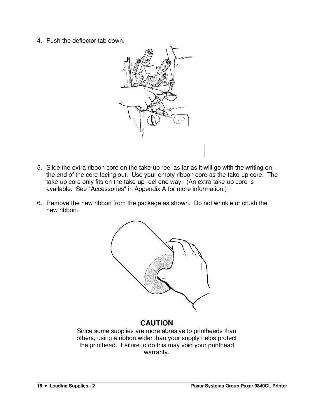 Paxar 9840CL user manual 