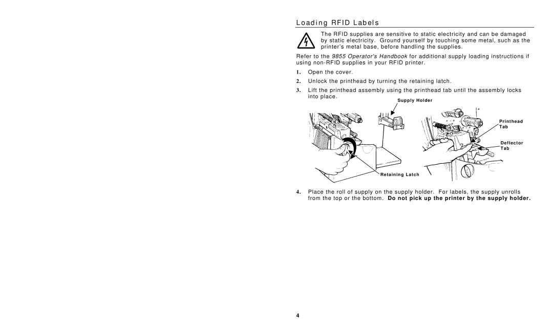 Paxar 9855 RFID manual A d i n g R F I D L a b e l s 