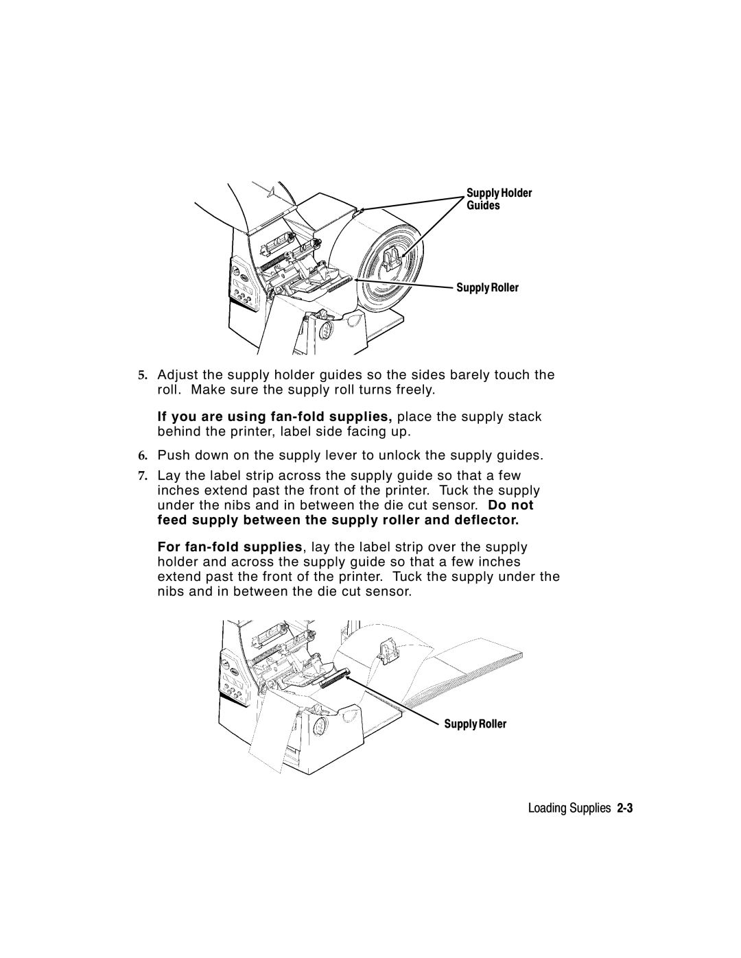 Paxar 9855 manual Supply Holder Guides Supply Roller 