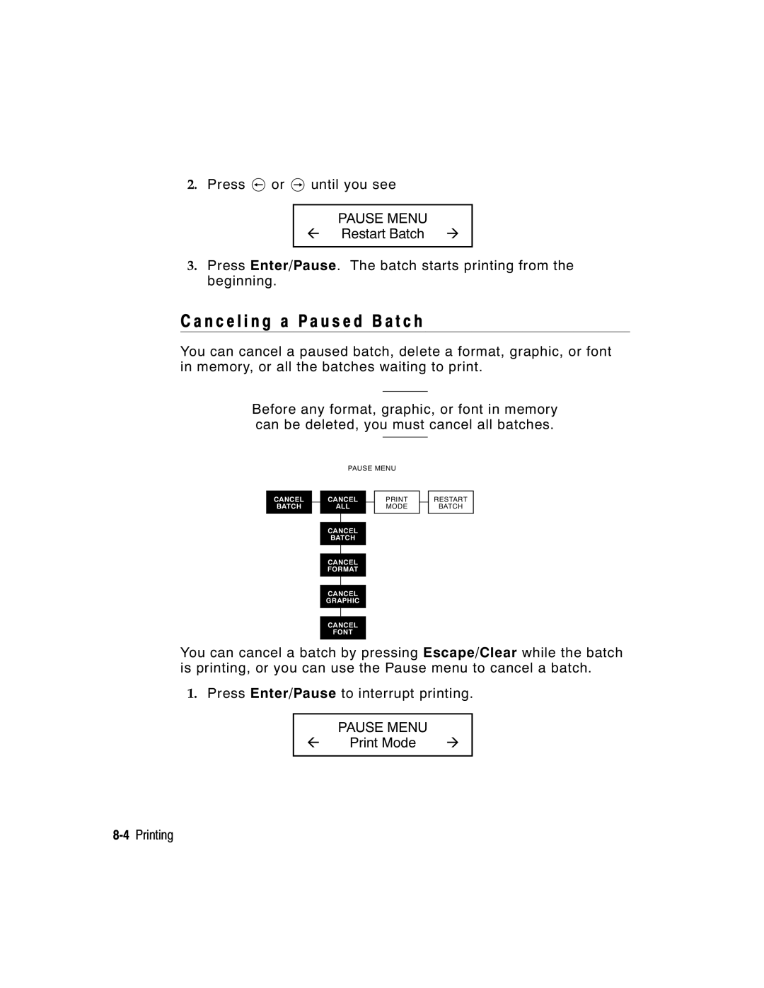 Paxar 9855 manual N c e l i n g a P a u s e d B a t c h 