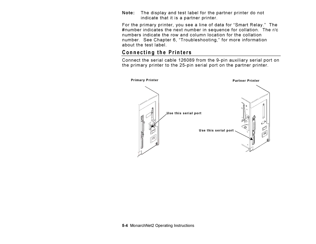 Paxar 9860 manual N n e c t i n g t h e P r i n t e r s 