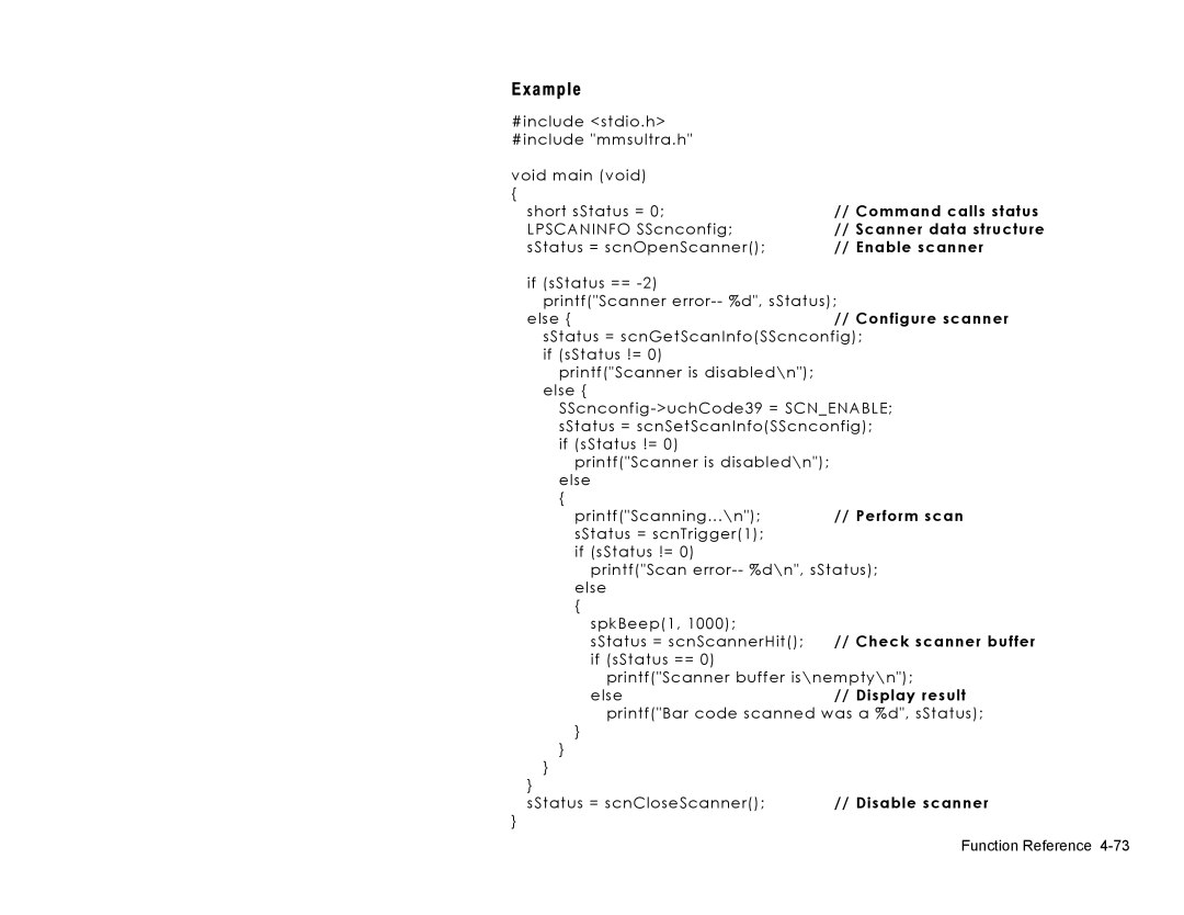 Paxar Gold 6037EX manual Scanner data structure 