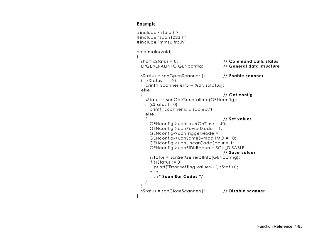 Paxar Gold 6037EX manual General data structure 