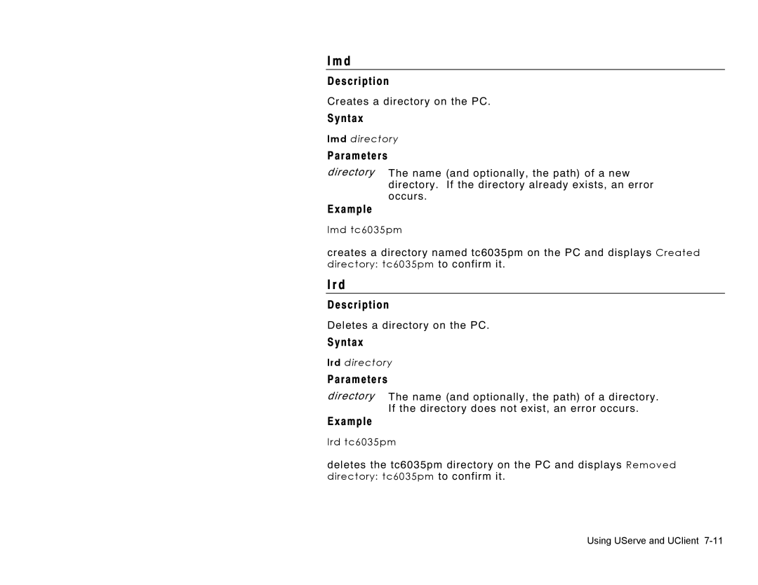 Paxar Gold 6037EX manual Lmd directory 