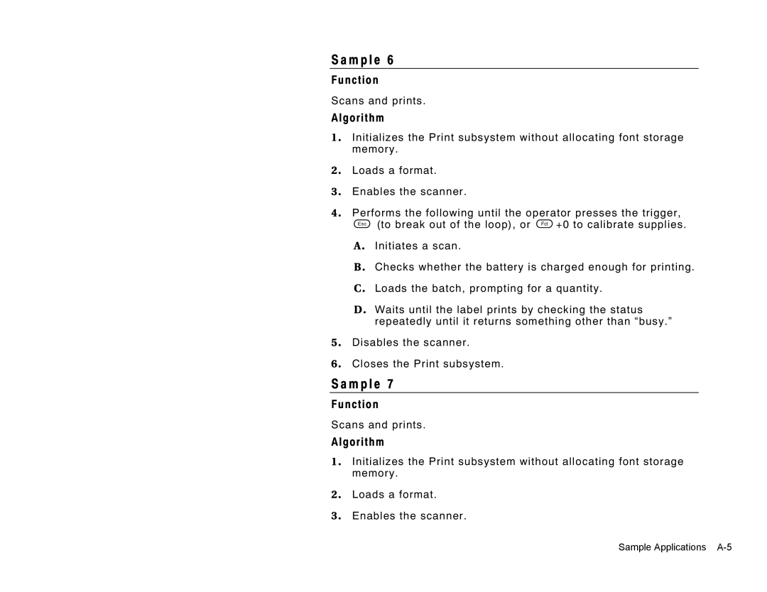 Paxar Gold 6037EX manual Scans and prints 