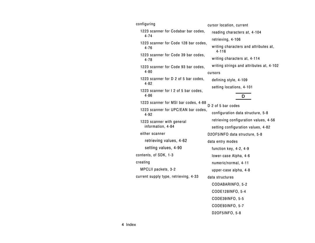 Paxar Gold 6037EX manual Retrieving values Setting values 