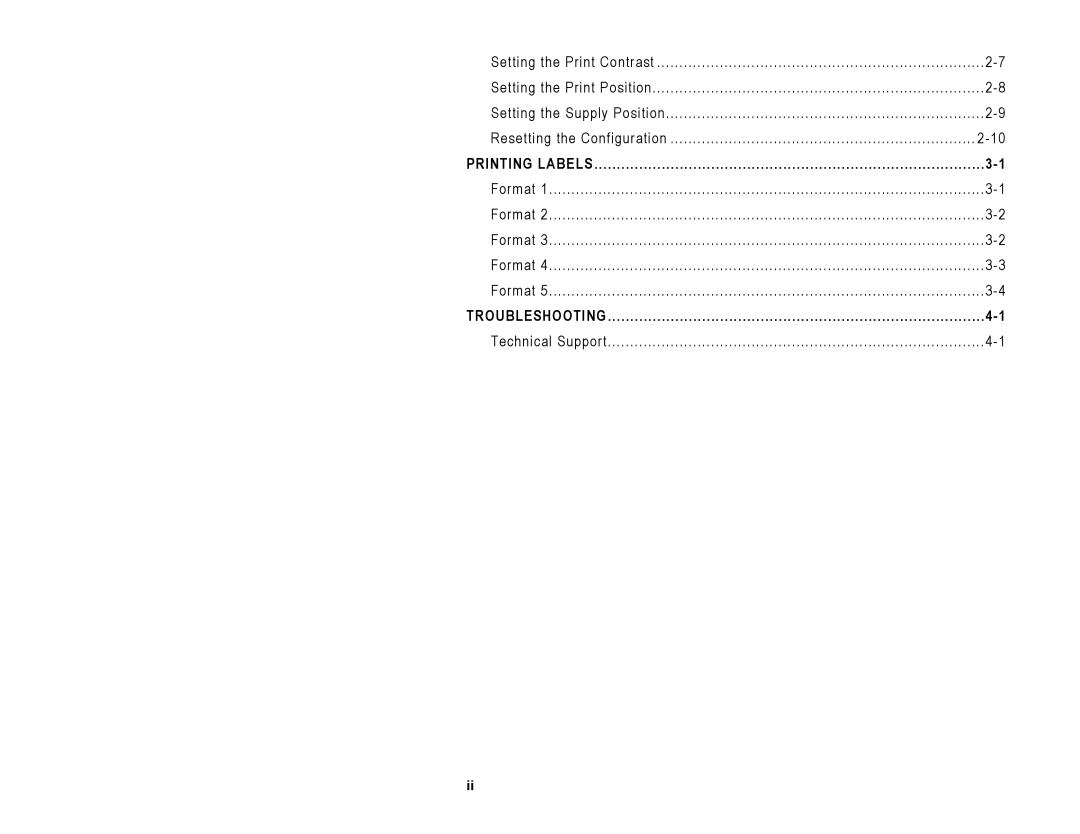 Paxar Model 9416 manual Printing Labels 