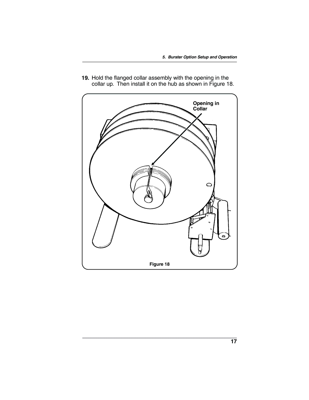 Paxar Monarch 415 manual Opening Collar 