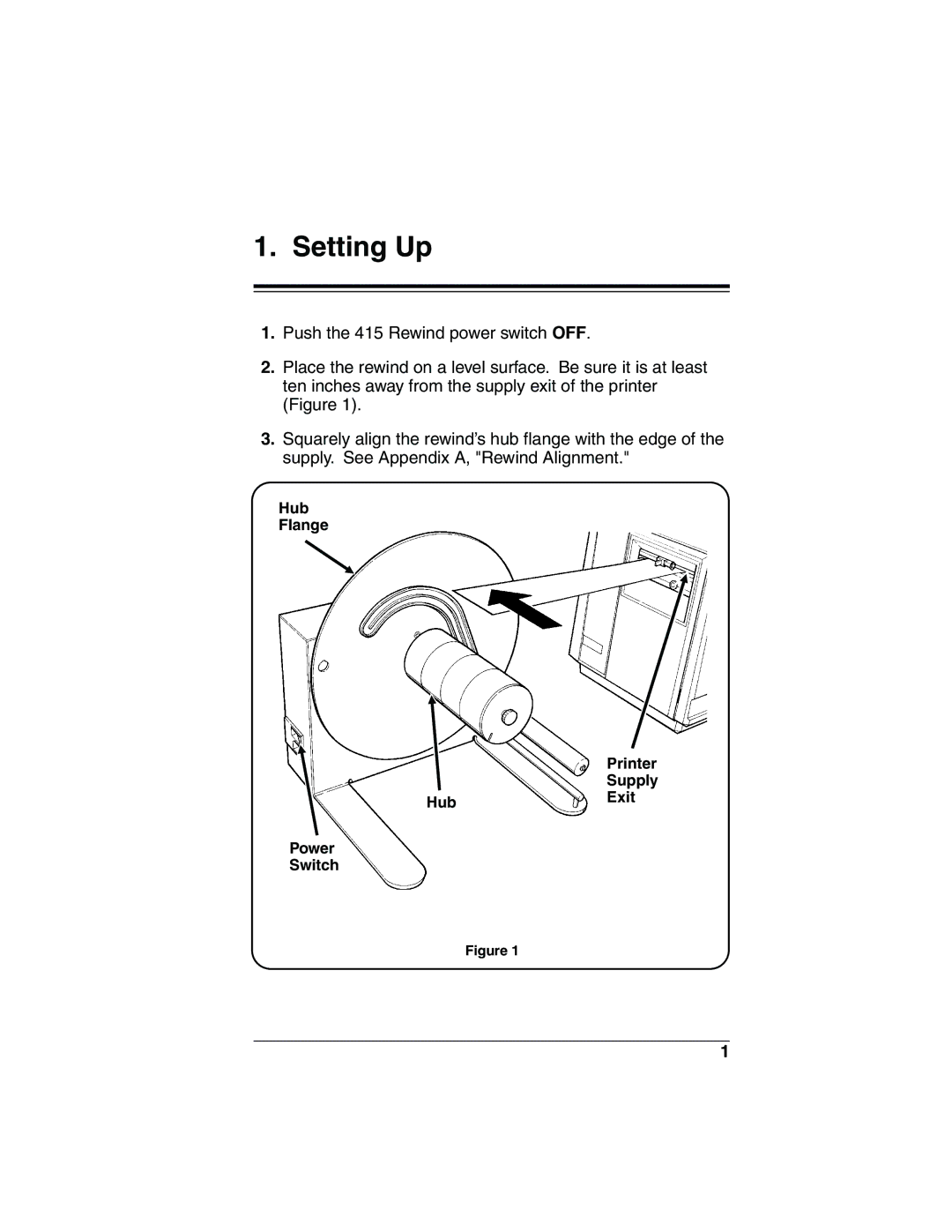 Paxar Monarch 415 manual Setting Up 