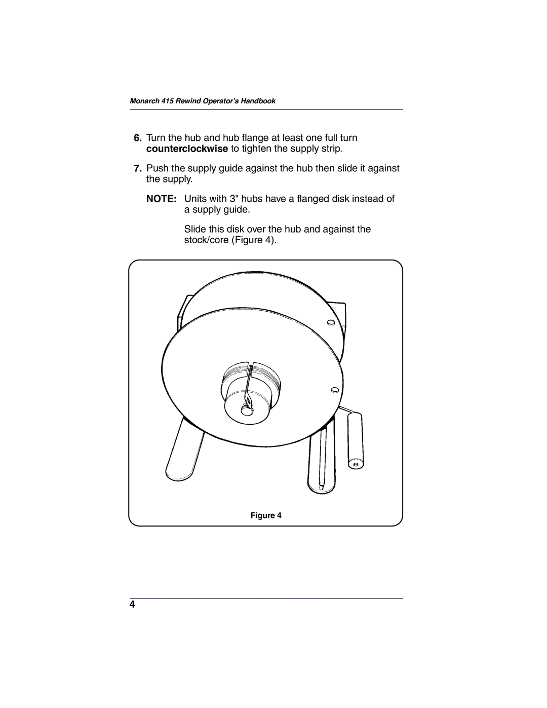 Paxar manual Monarch 415 Rewind Operator’s Handbook 