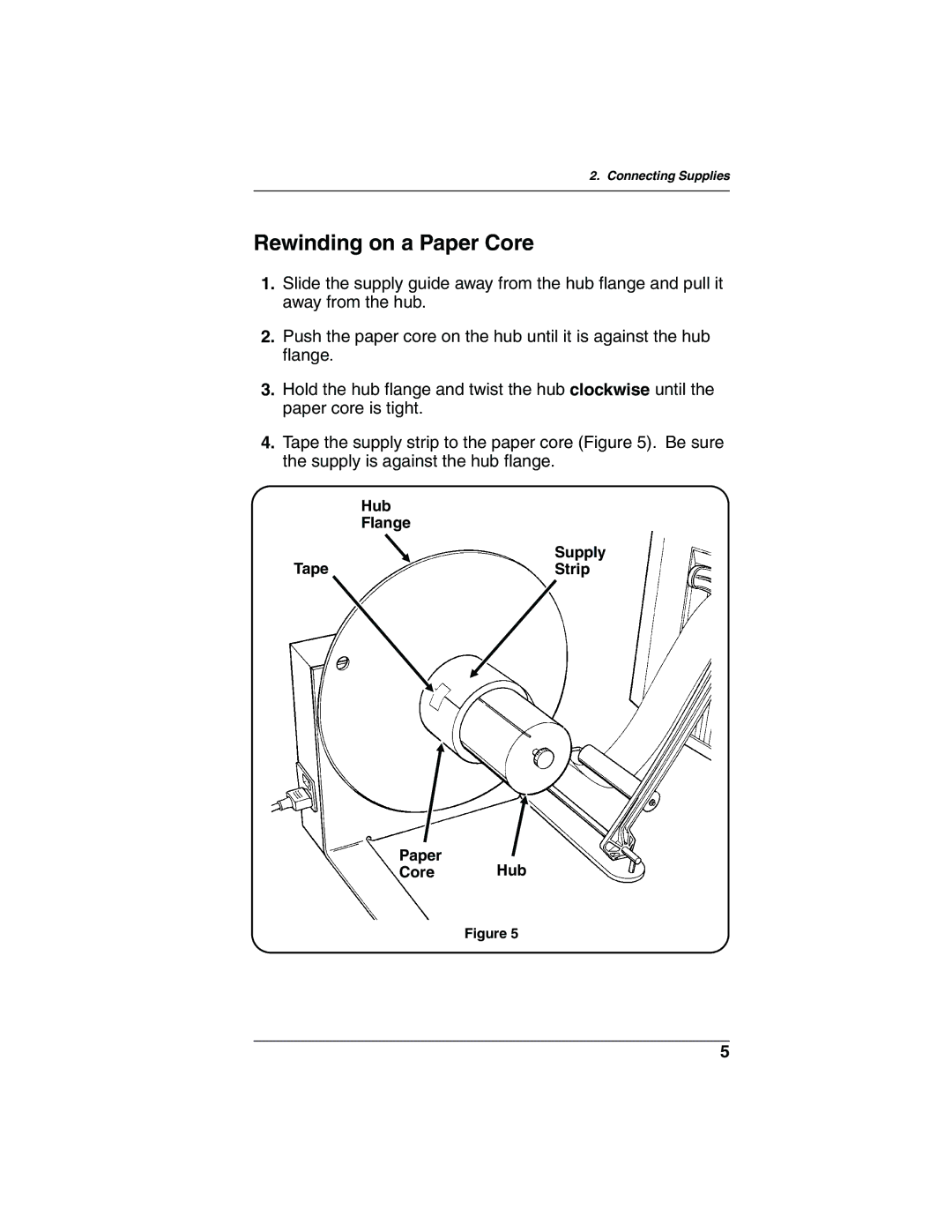 Paxar Monarch 415 manual Rewinding on a Paper Core 