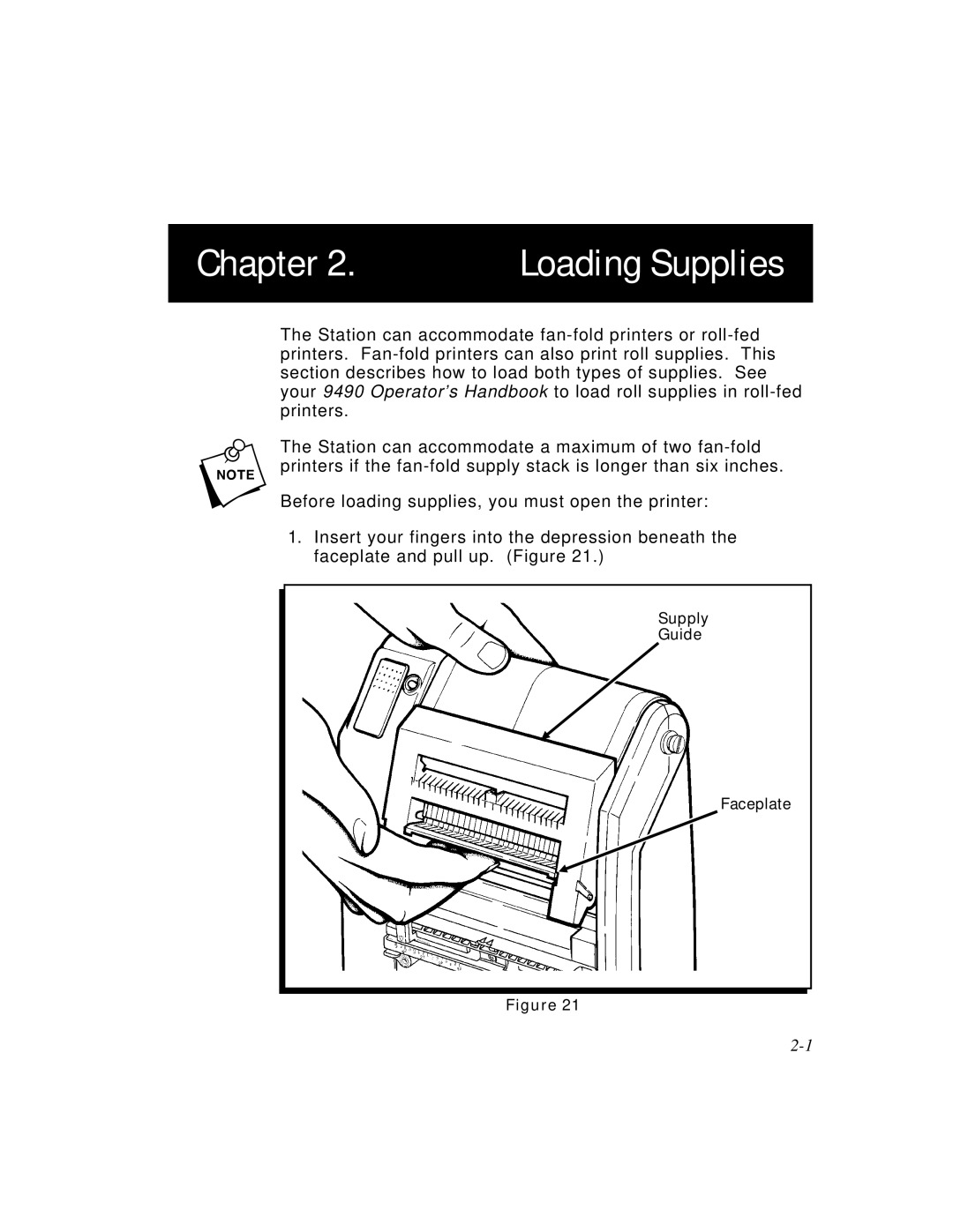 Paxar Monarch 9476 manual Chapter Loading Supplies 