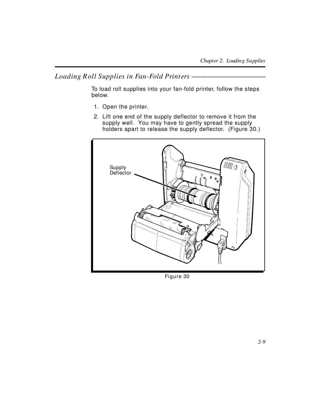 Paxar Monarch 9476 manual Loading Roll Supplies in Fan-Fold Printers 