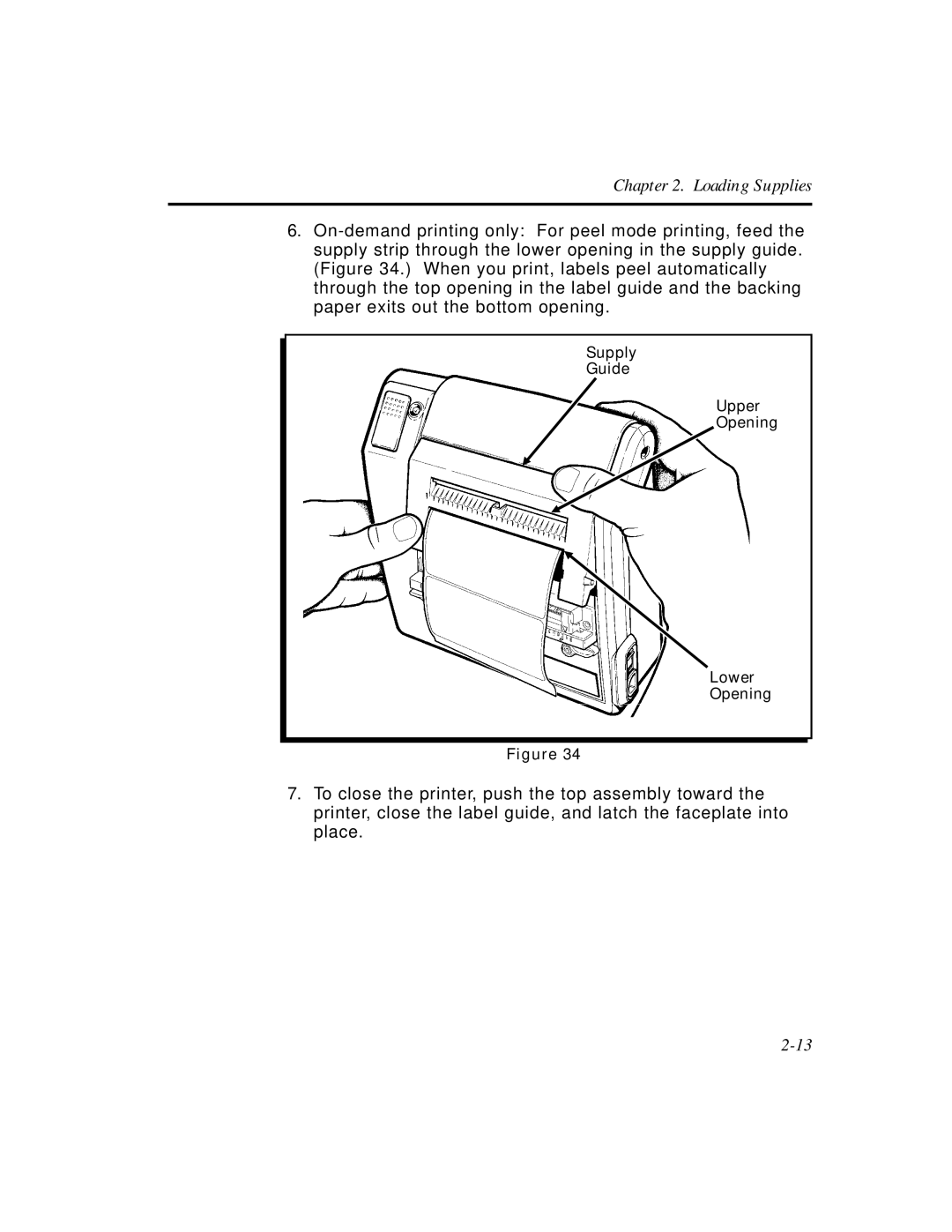 Paxar Monarch 9476 manual Supply Guide Upper Opening Lower 