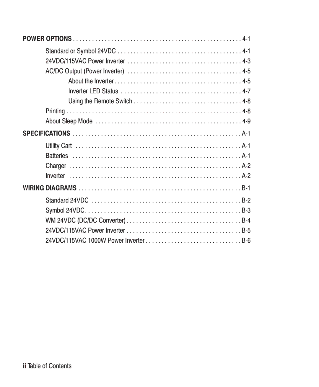 Paxar Monarch 9876 manual Ii Table of Contents 