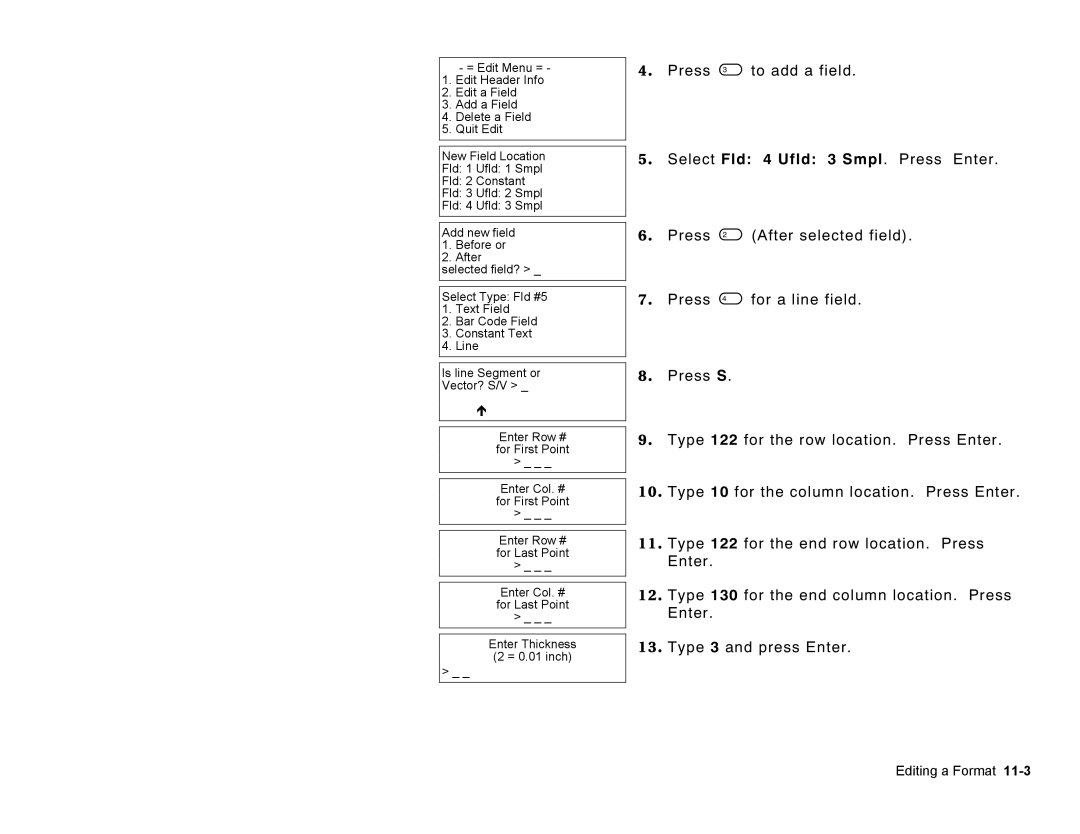 Paxar Monarch Pathfinder Ultra Gold manual Editing a Format 