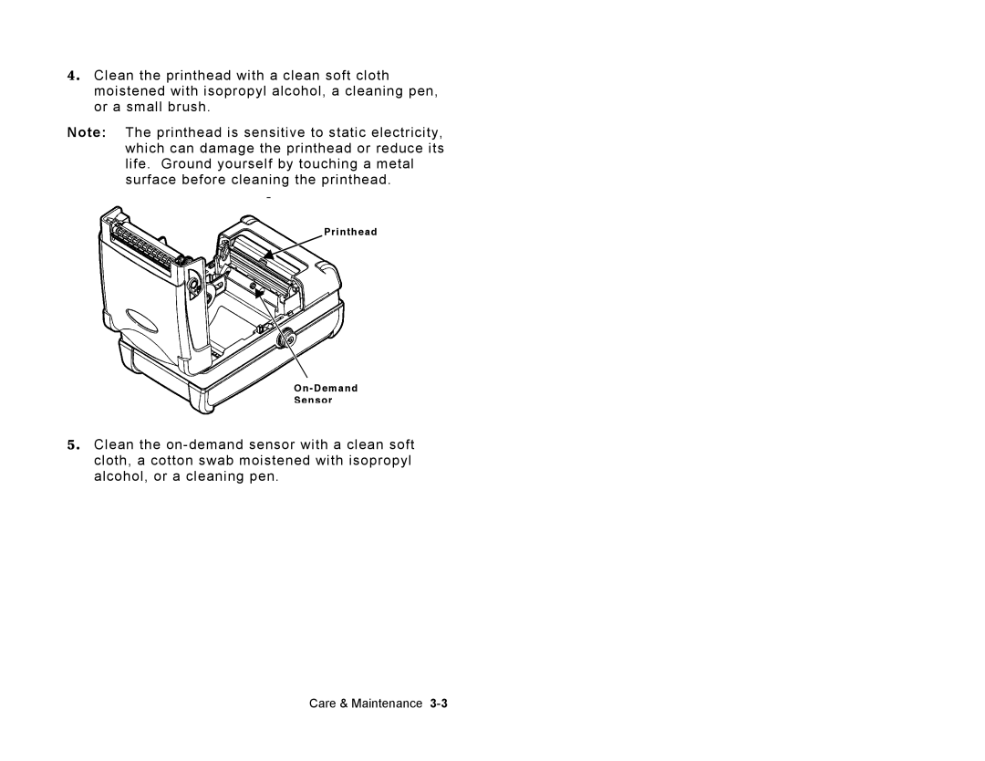 Paxar Sierra Sport3 manual Printhead On-Demand Sensor 