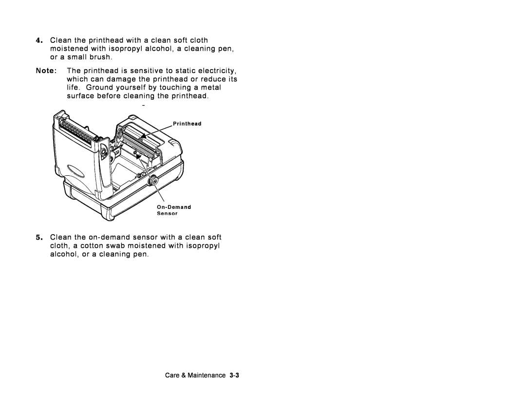 Paxar Sierra Sport3 manual Printhead On-Demand Sensor 