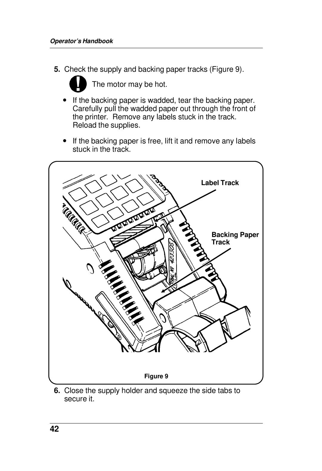 Paxar TC6021OH manual Label Track Backing Paper 