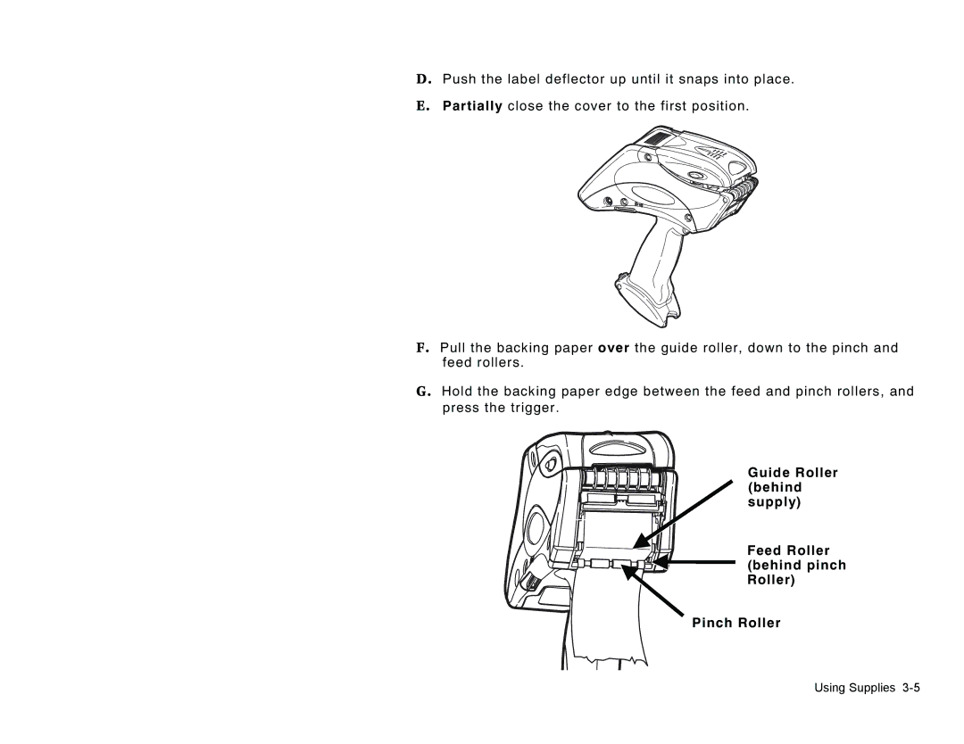 Paxar TC6032EM manual Using Supplies 