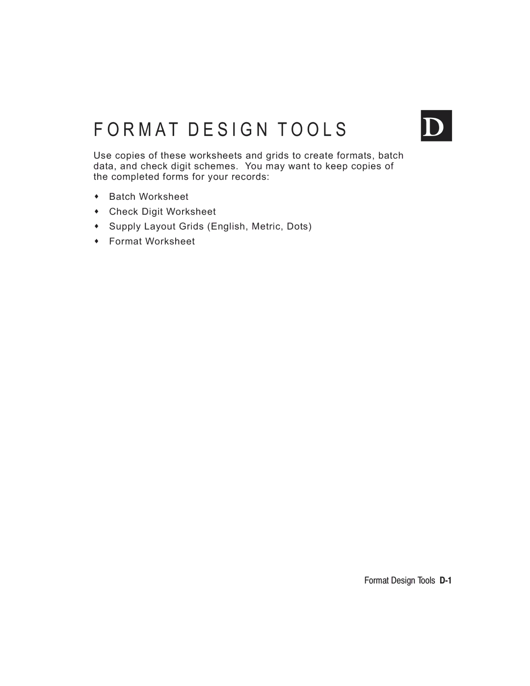 Paxar TC6037PR manual R M a T D E S I G N T O O L S 