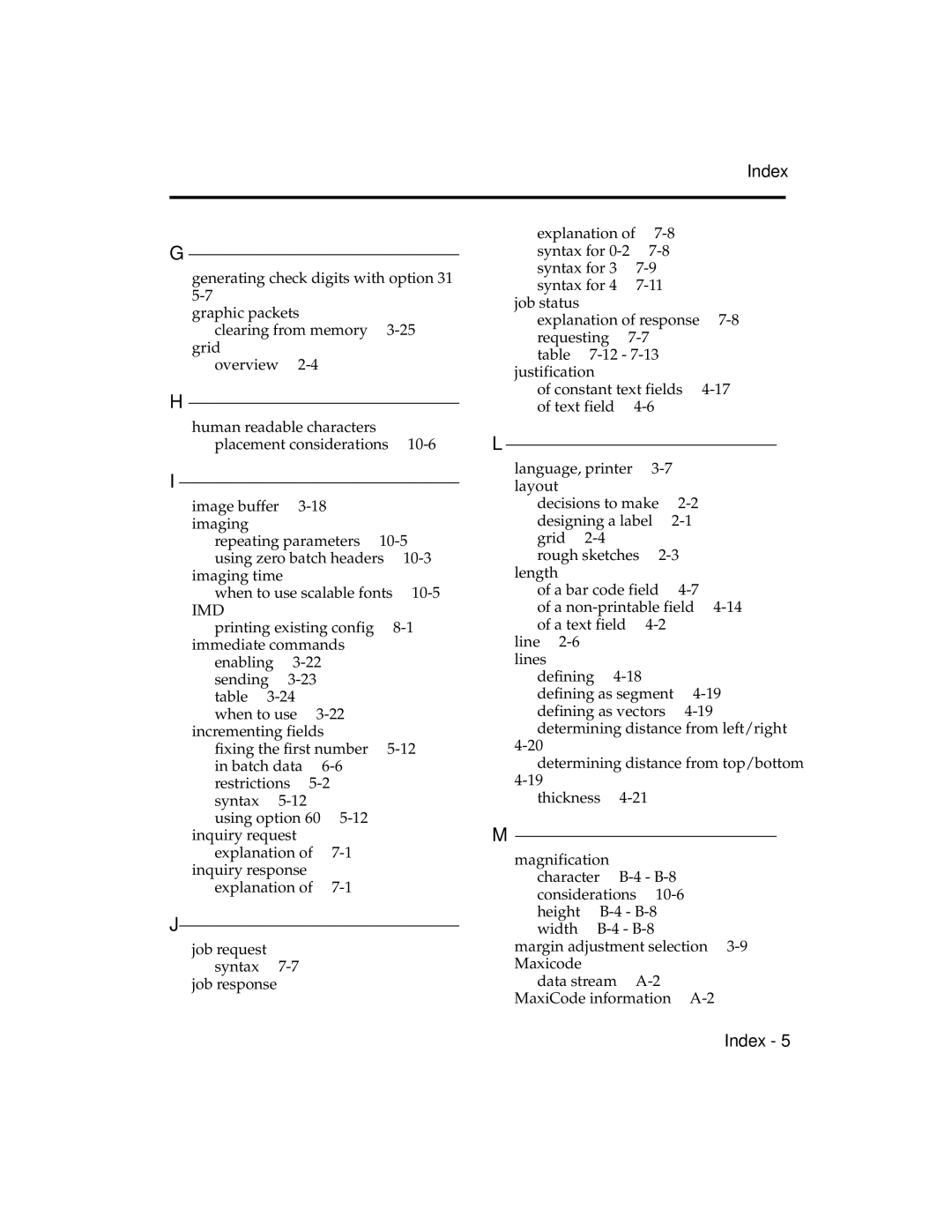 Paxar TCMPCL2PR manual Imd 