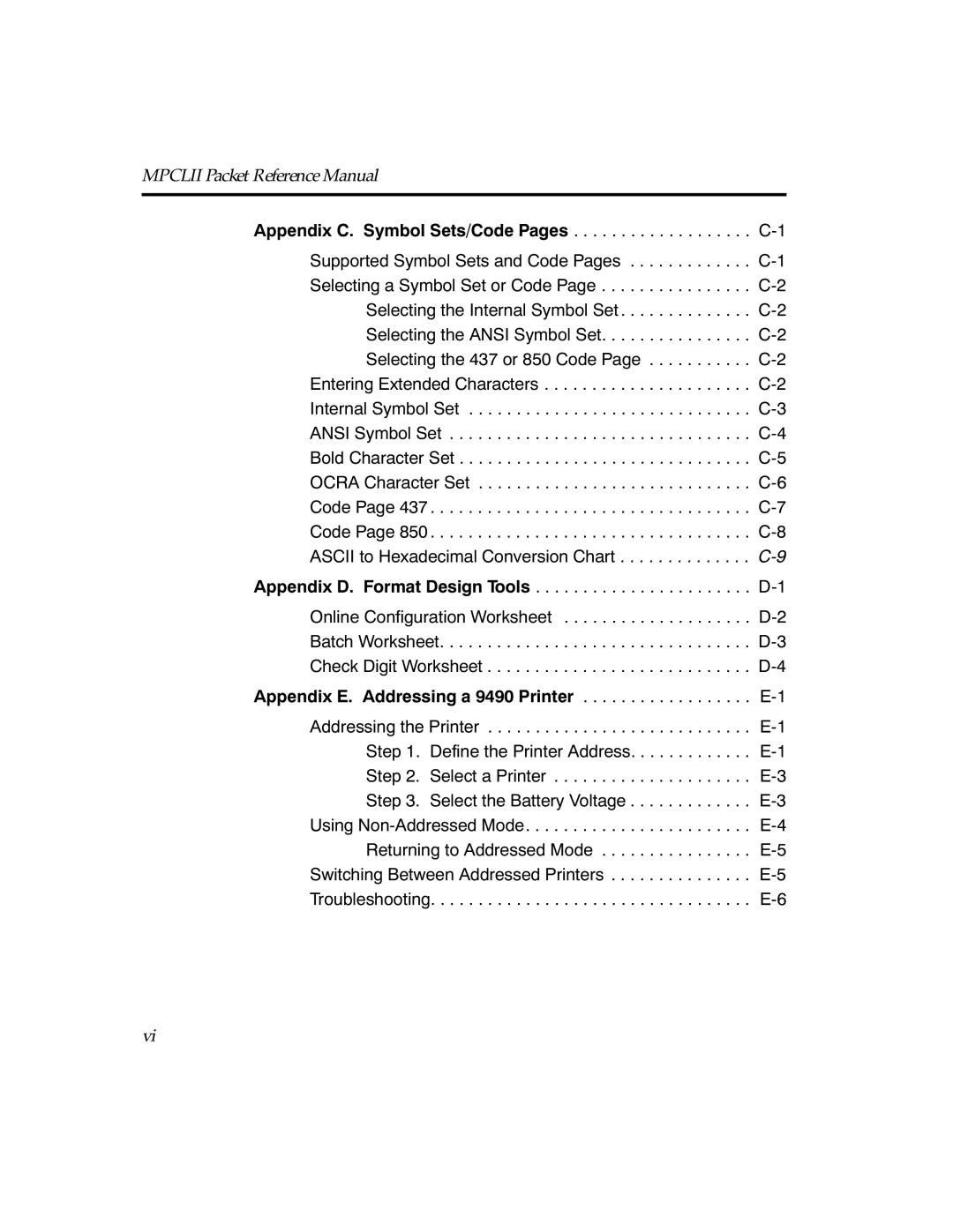 Paxar TCMPCL2PR manual Mpclii Packet Reference Manual 