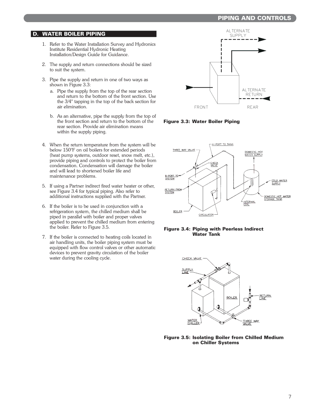 PB Heat EC Series, ECT Series manual Water Boiler Piping 