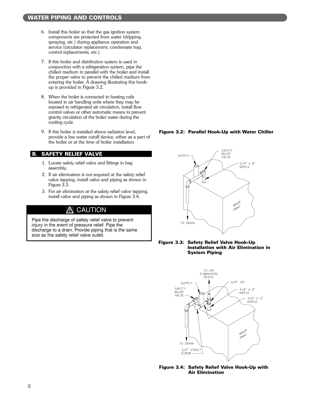 PB Heat MIH manual Safety Relief Valve, Parallel Hook-Up with Water Chiller 