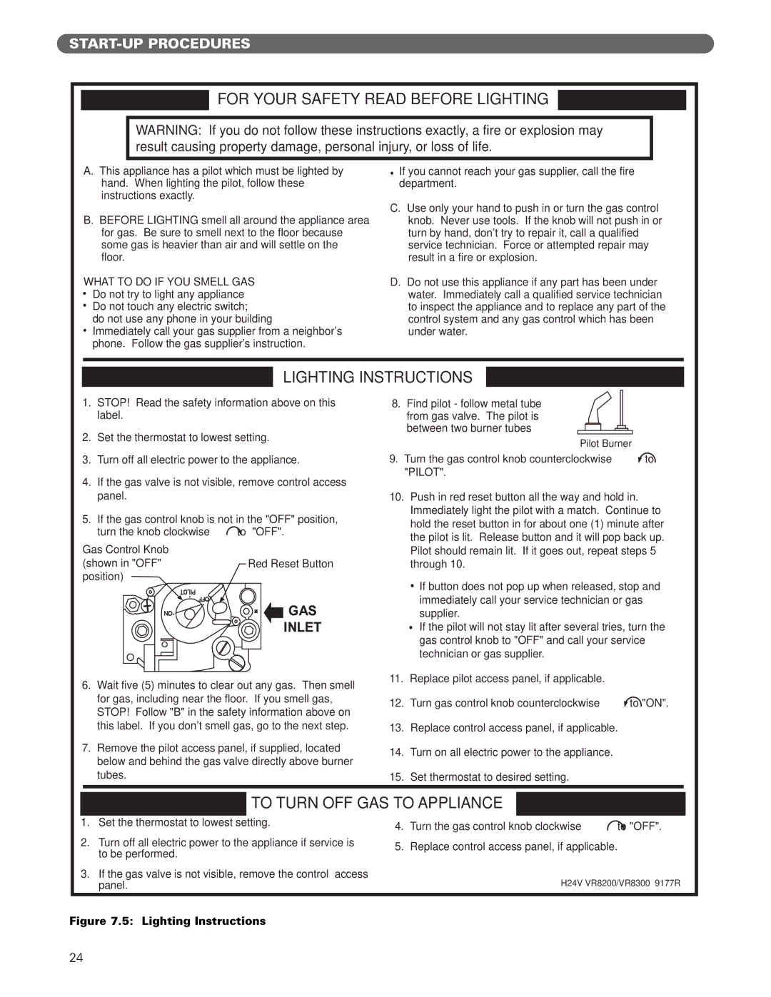 PB Heat MIH manual For Your Safety Read Before Lighting 