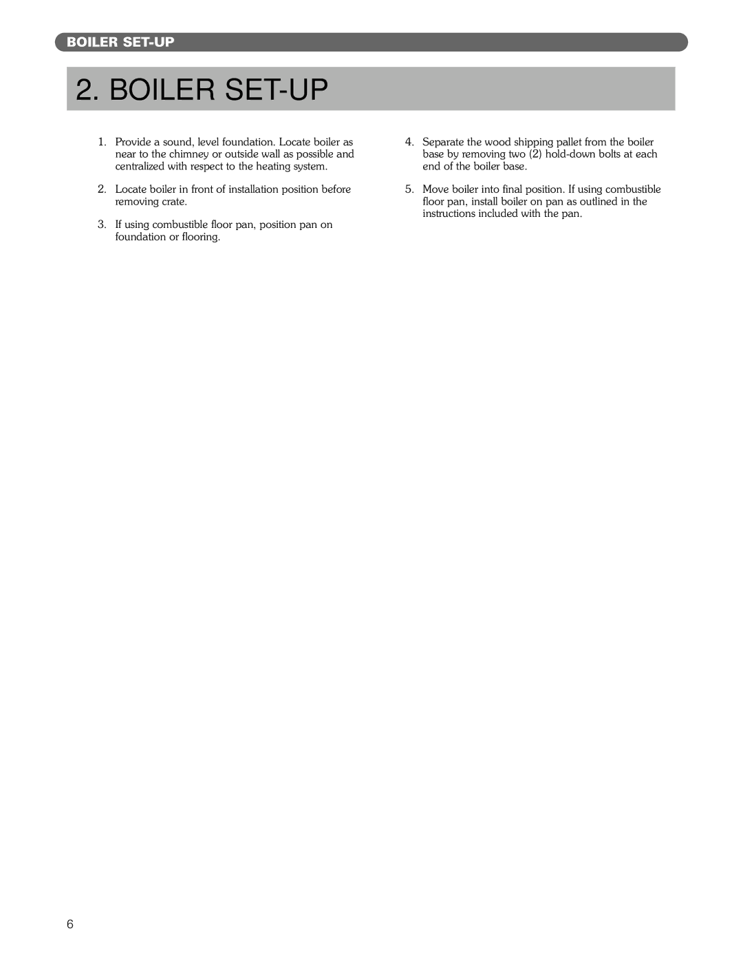 PB Heat MIH manual Boiler SET-UP 