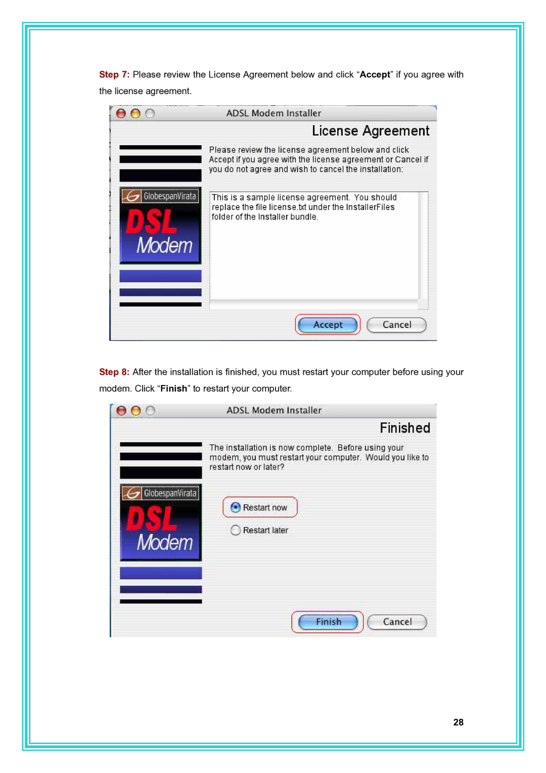 PC Concepts ADSL2+ user manual 