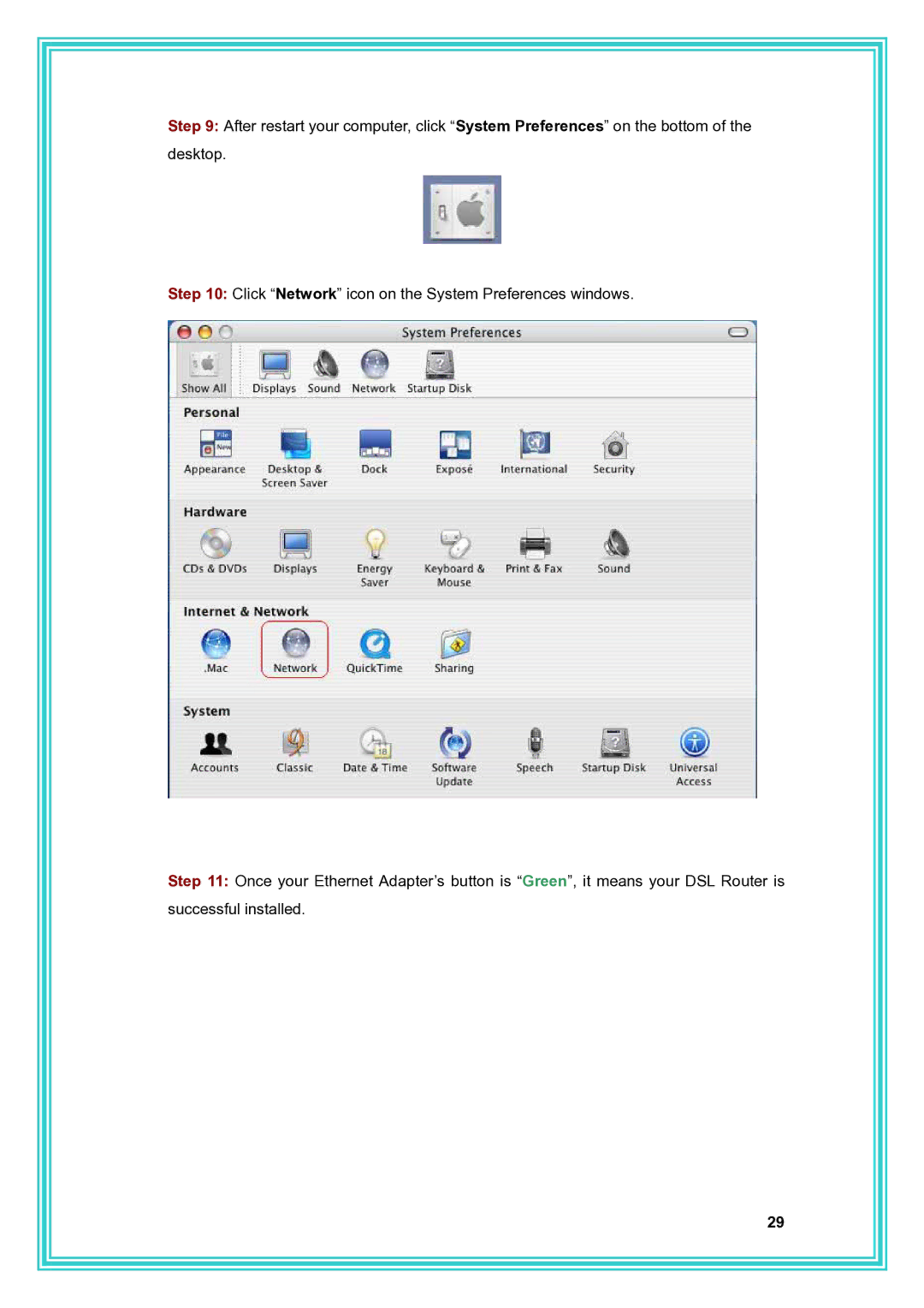 PC Concepts ADSL2+ user manual 