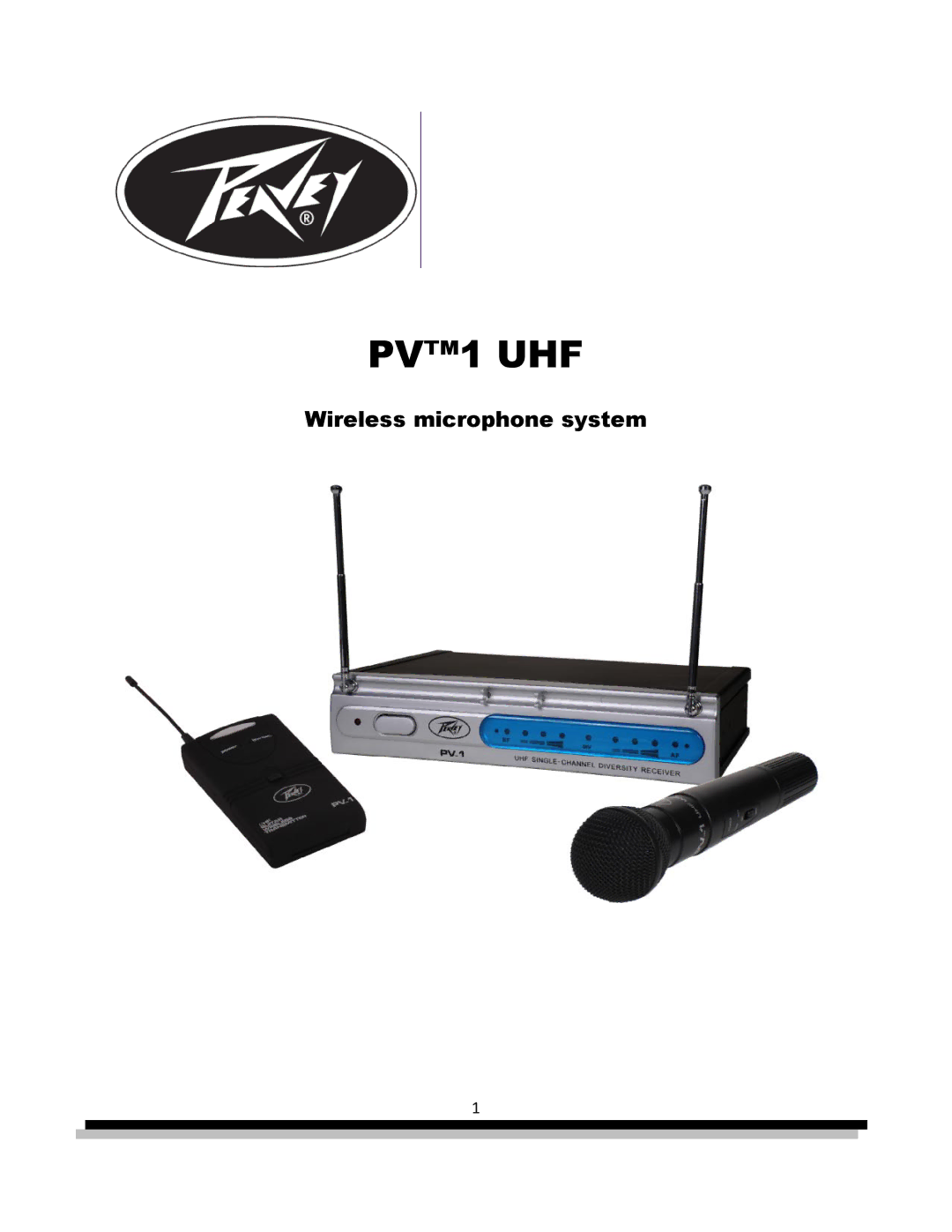 Peavey manual PV1 UHF 