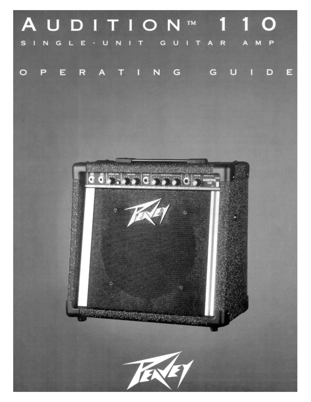 Peavey manual Envoy 110 & Bandit, Operating Manual, TransTube Series Amplifiers 
