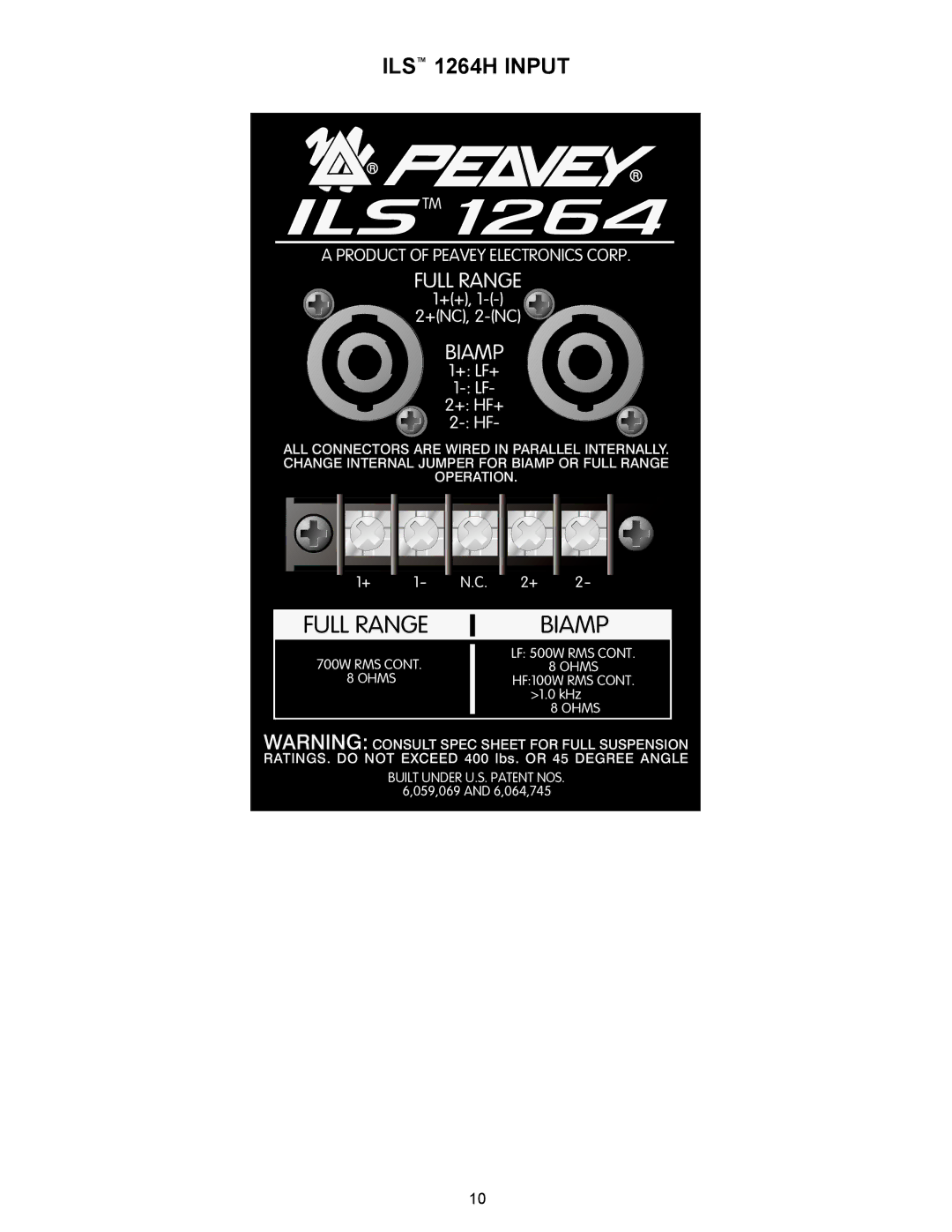 Peavey 1264 H specifications ILSTM1264 