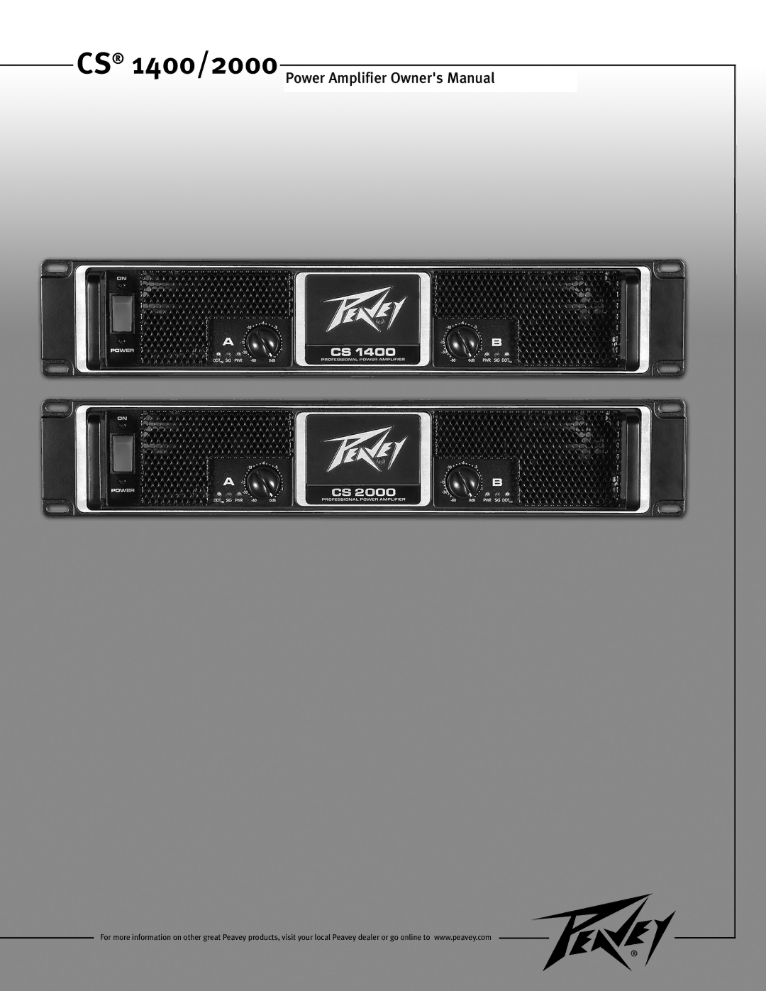 Peavey 2000, 1400 owner manual 