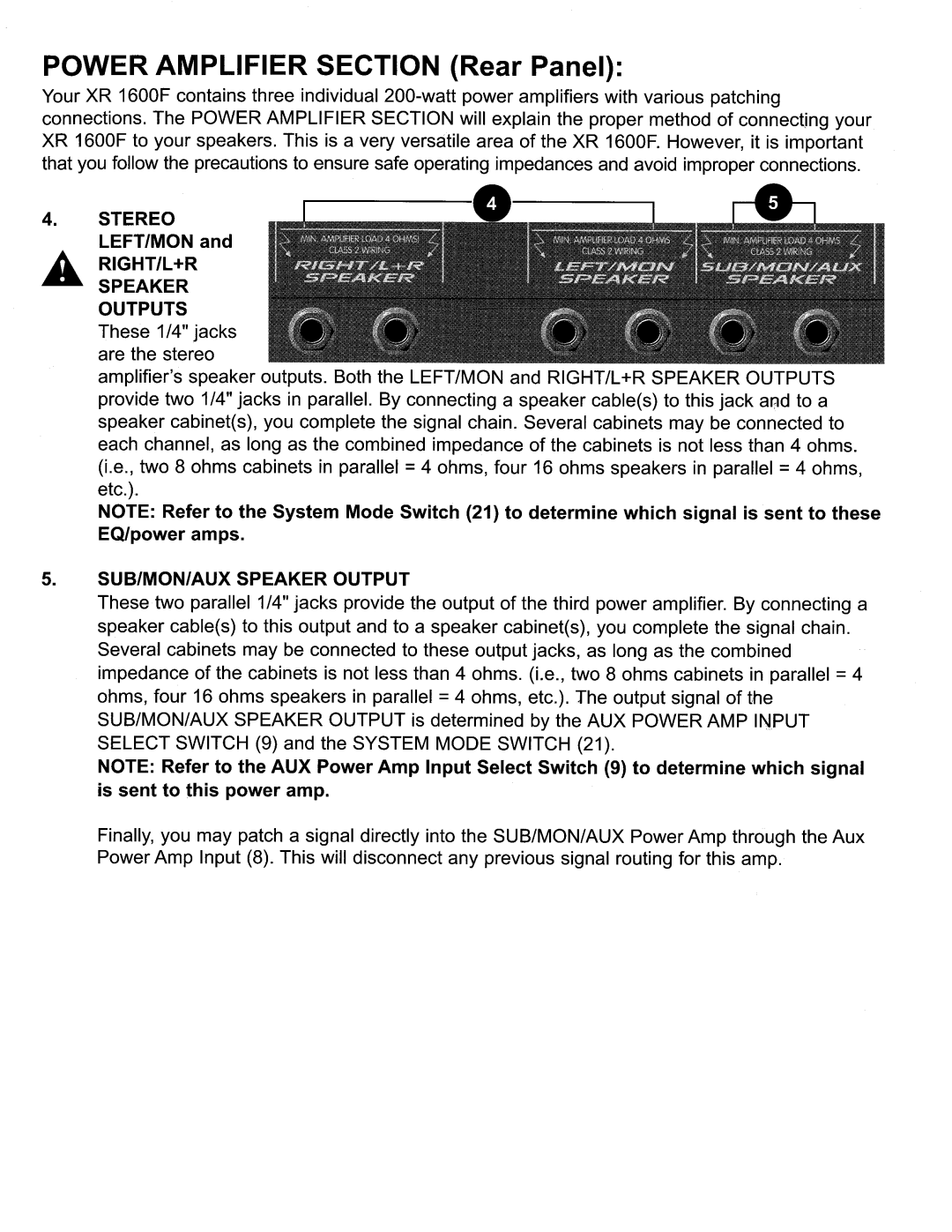 Peavey 1600F manual 